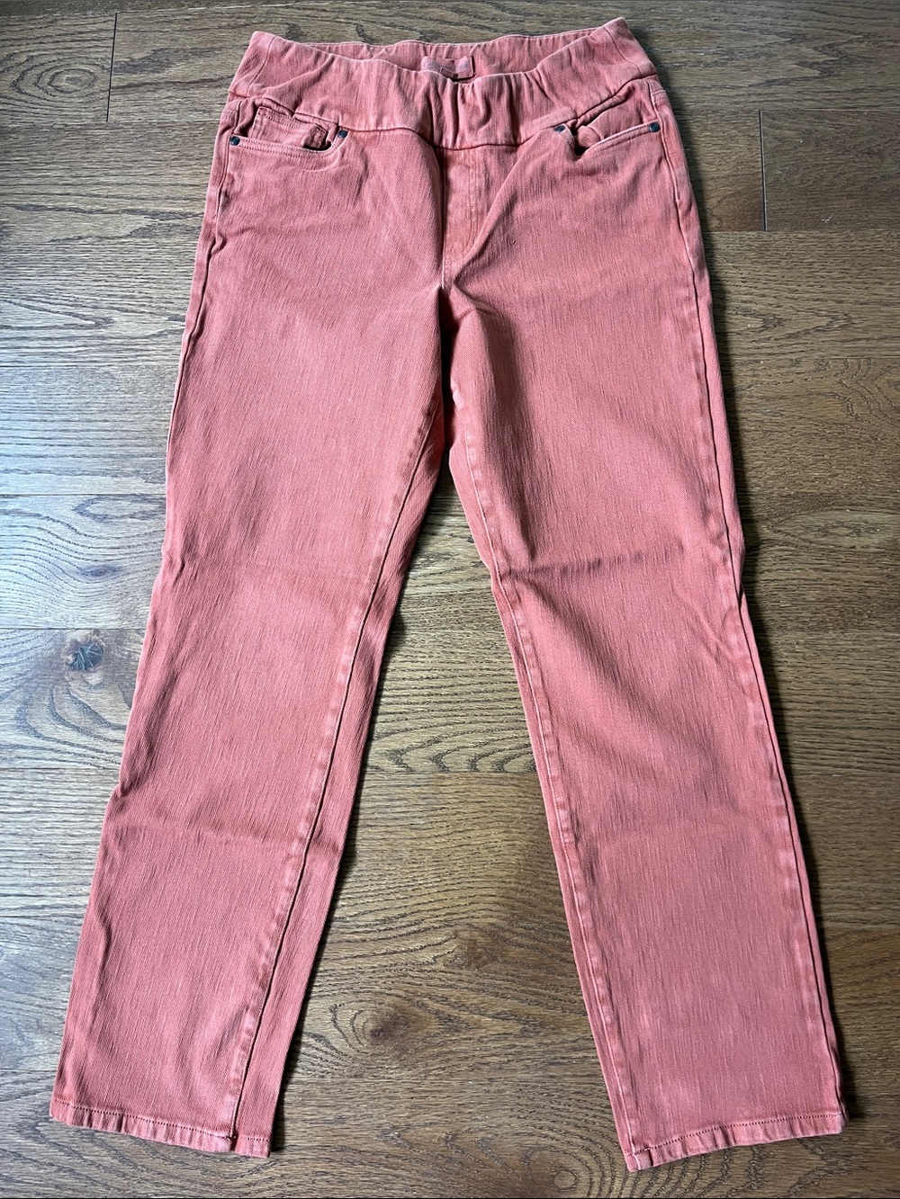 Coldwater Creek Women’s Knit Denim Mid Rise Straight Leg Jeans.